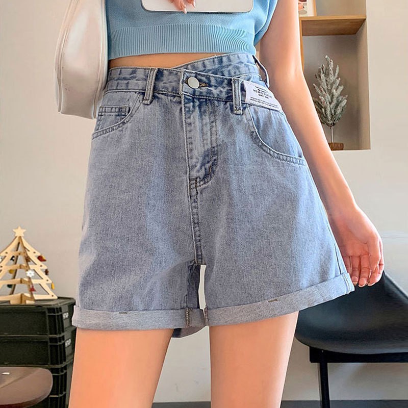 24HH74.03 - SHORT JEAN CẠP CHÉO