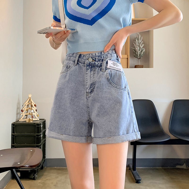 24HH74.03 - SHORT JEAN CẠP CHÉO