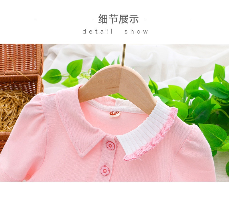 24HH124.10 - VÁY POLO HÌNH THỎ BÉ GÁI.