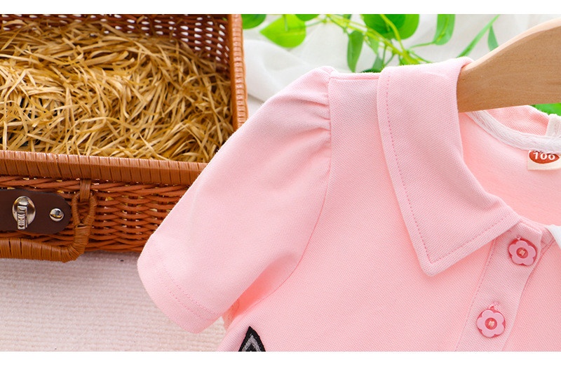 24HH124.10 - VÁY POLO HÌNH THỎ BÉ GÁI.