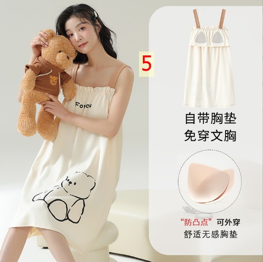 24HH144.03- VÁY 2 DÂY MẶC NHÀ KÈM BRA.