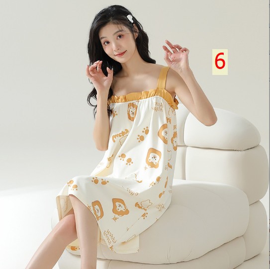 24HH144.04- VÁY 2 DÂY MẶC NHÀ - KHÔNG KÈM BRA.