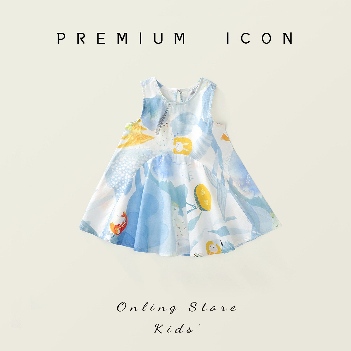24HH144.05 - VÁY BÉ GÁI CHÍNH HÃNG PREMIUM ICON.