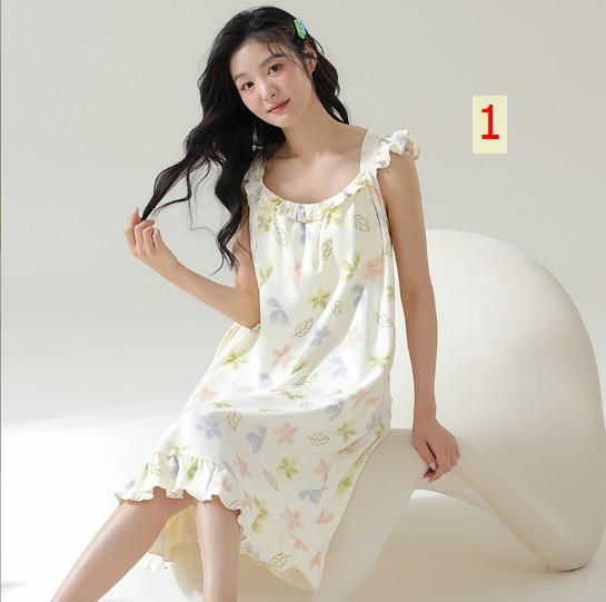 24HH144.04- VÁY 2 DÂY MẶC NHÀ - KHÔNG KÈM BRA.