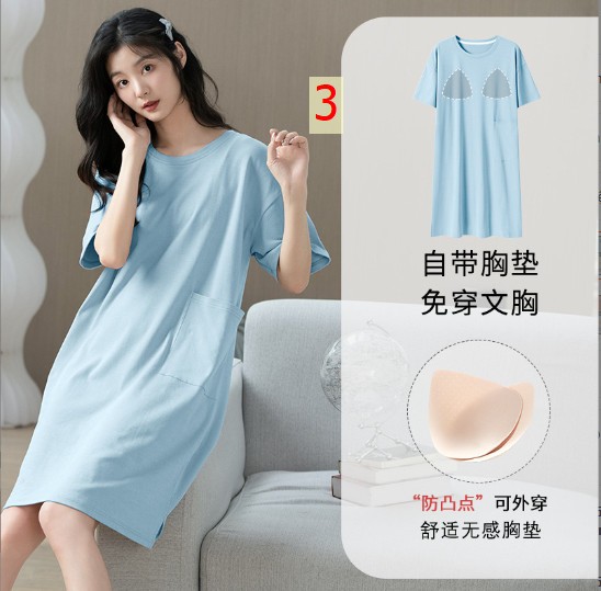 24HH154.10 - VÁY NGỦ KÈM ĐỆM NGỰC