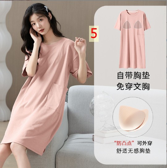 24HH154.10 - VÁY NGỦ KÈM ĐỆM NGỰC
