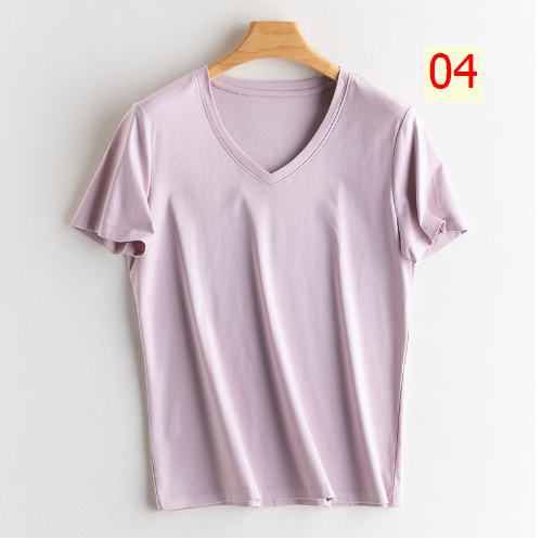 24HA174.15 - ÁO THUN TENCEL CỔ TIM
