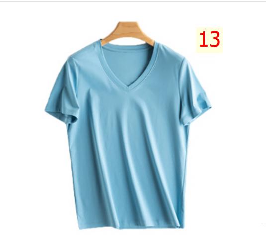 24HA174.15 - ÁO THUN TENCEL CỔ TIM
