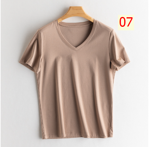 24HA174.15 - ÁO THUN TENCEL CỔ TIM