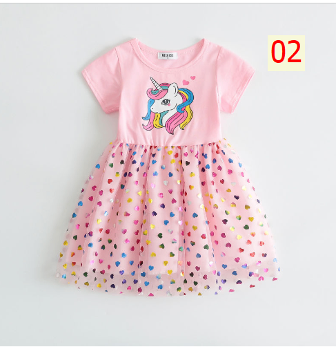 24HA174.07 - VÁY BÉ GÁI HÌNH NGỰA PONY