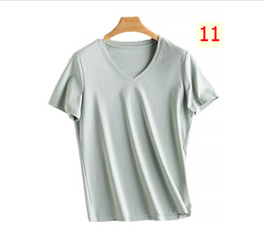 24HA174.15 - ÁO THUN TENCEL CỔ TIM