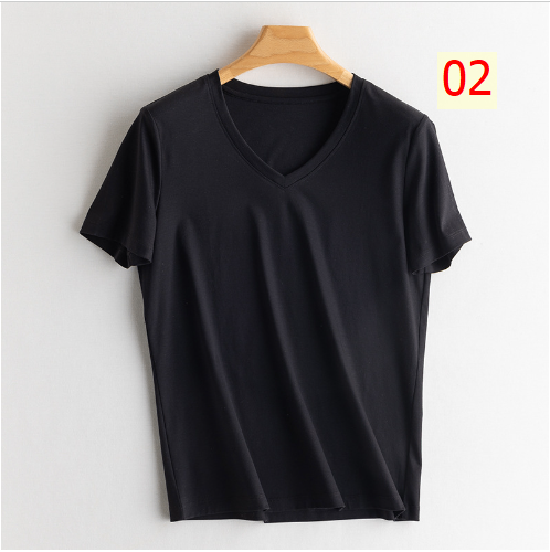 24HA174.15 - ÁO THUN TENCEL CỔ TIM