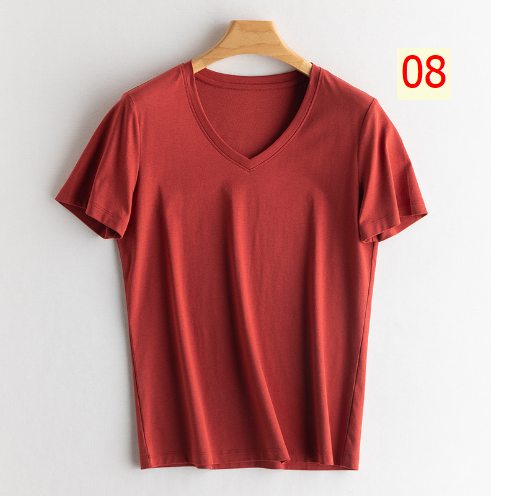 24HA174.15 - ÁO THUN TENCEL CỔ TIM