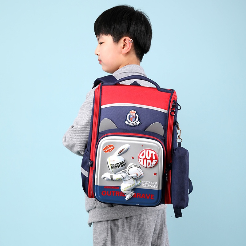24HA17.17 - BALO THỎ 3D KÈM TÚI BÚT CHO BÉ