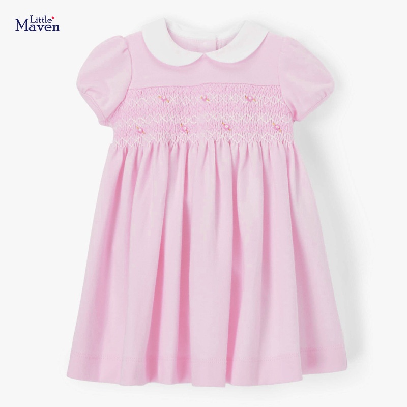 24HA204.05 - VÁY LITTLE MAVEN HỒNG CỔ SEN