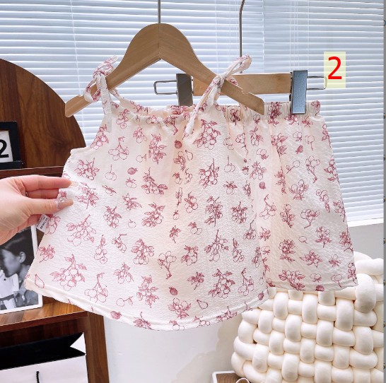 24HH214.09 - BỘ ÁO 2 DÂY + QUẦN ĐÙI BÉ GÁI