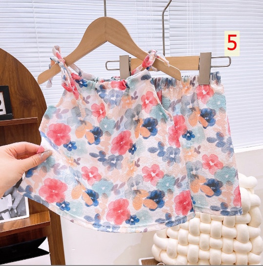 24HH214.09 - BỘ ÁO 2 DÂY + QUẦN ĐÙI BÉ GÁI