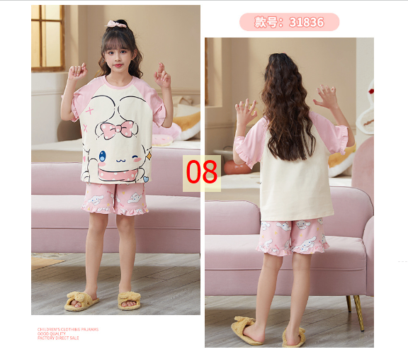 24HA234.28 - BỘ COTTON NGUYÊN CHẤT MẶC NHÀ MẸ CON