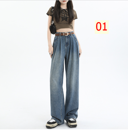 24HA234.22 - JEAN ỐNG RỘNG PHONG CÁCH RETRO