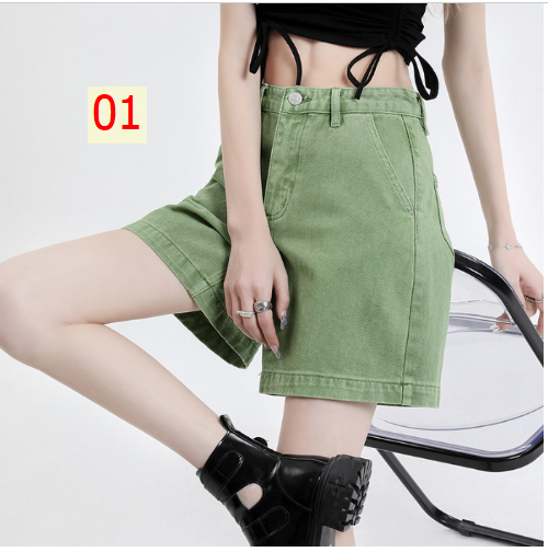 24HH244.14 - SHORT JEAN LƯNG CAO HACK DÁNG
