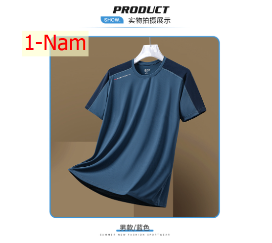 24HH244.10 - ÁO THUN LỤA BĂNG CỔ TRÒN NAM NỮ