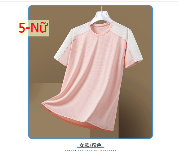 24HH244.10 - ÁO THUN LỤA BĂNG CỔ TRÒN NAM NỮ