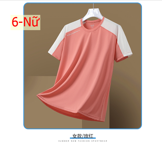 24HH244.10 - ÁO THUN LỤA BĂNG CỔ TRÒN NAM NỮ