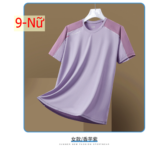 24HH244.10 - ÁO THUN LỤA BĂNG CỔ TRÒN NAM NỮ