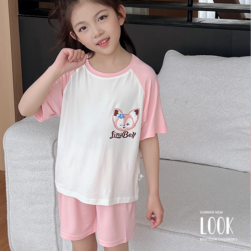 24HA254.12 - BỘ MẶC NHÀ HOẠ TIẾT HOẠT HÌNH CHO BÉ