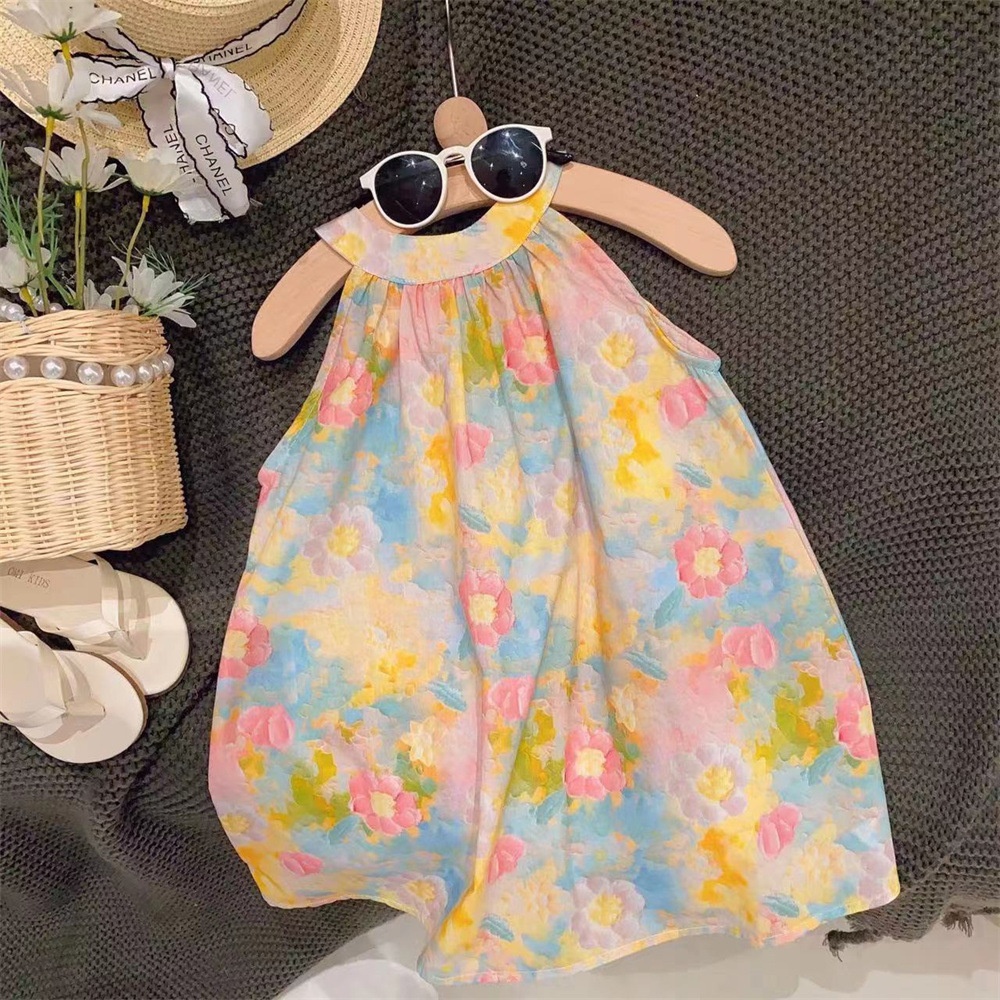 24HA264.06 - VÁY YẾM HOA BÉ GÁI