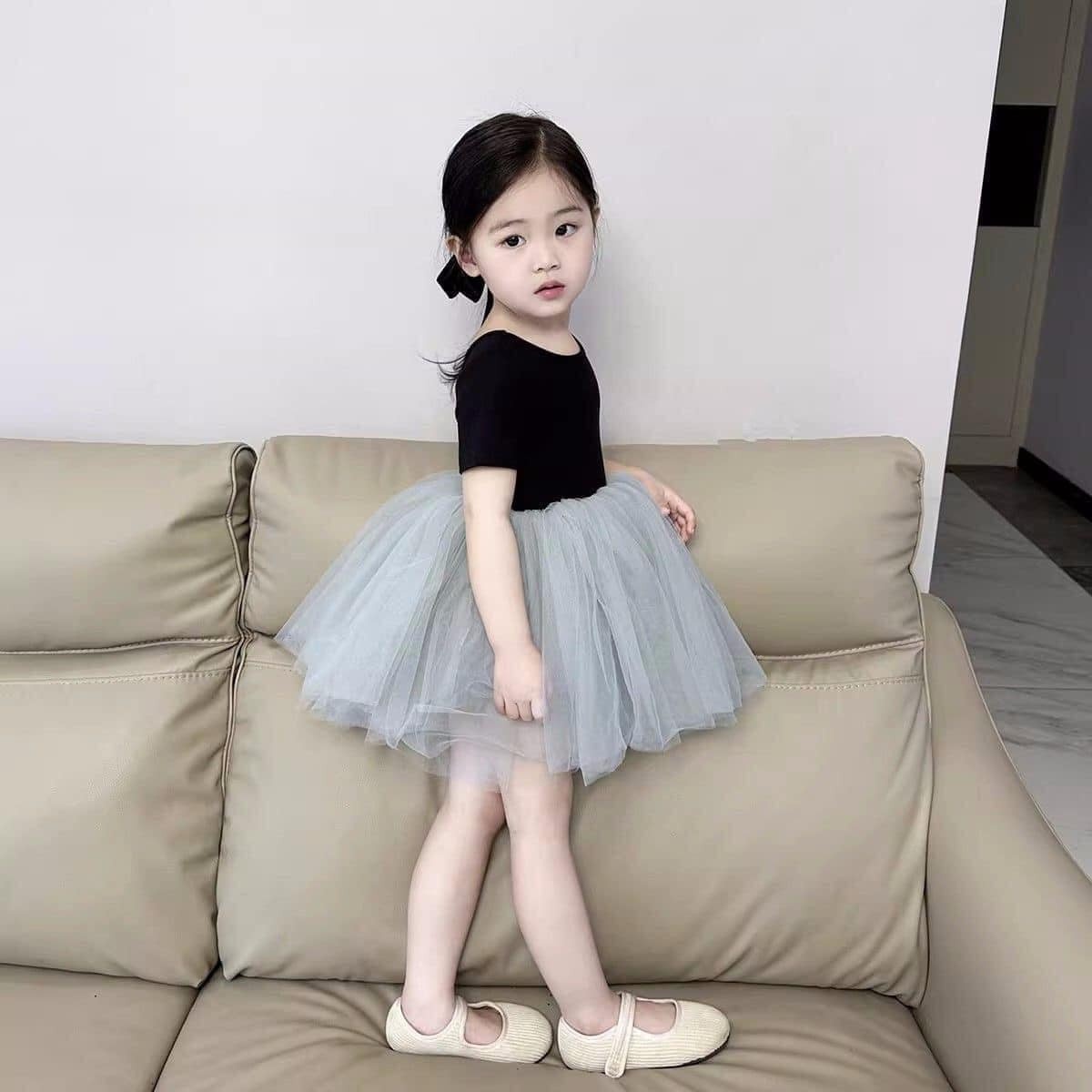 24HA294.03 - VÁY XOÈ BỒNG ĐAN LƯNG BÉ GÁI