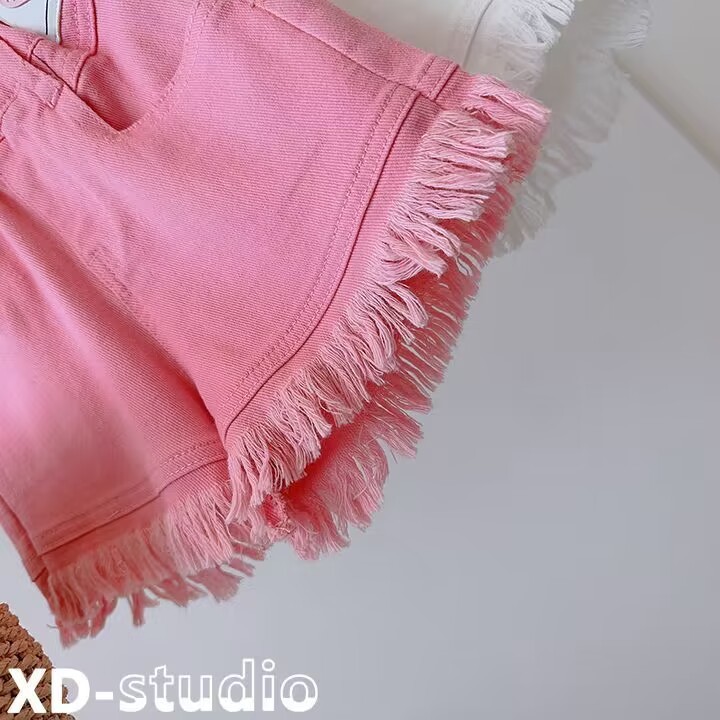 24HH284.02 - QUẦN SHORT BÉ GÁI TUA RUA