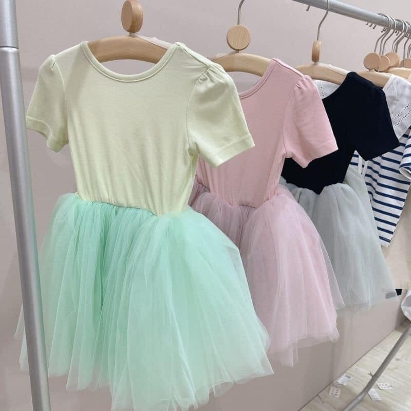 24HA294.03 - VÁY XOÈ BỒNG ĐAN LƯNG BÉ GÁI