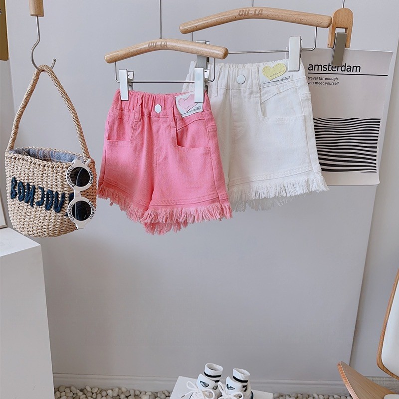 24HH284.02 - QUẦN SHORT BÉ GÁI TUA RUA