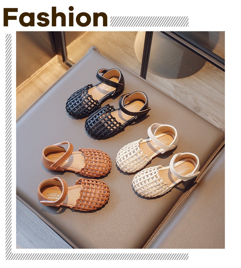24HA284.15 - SANDAL RỌ LỖ BÉ GÁI