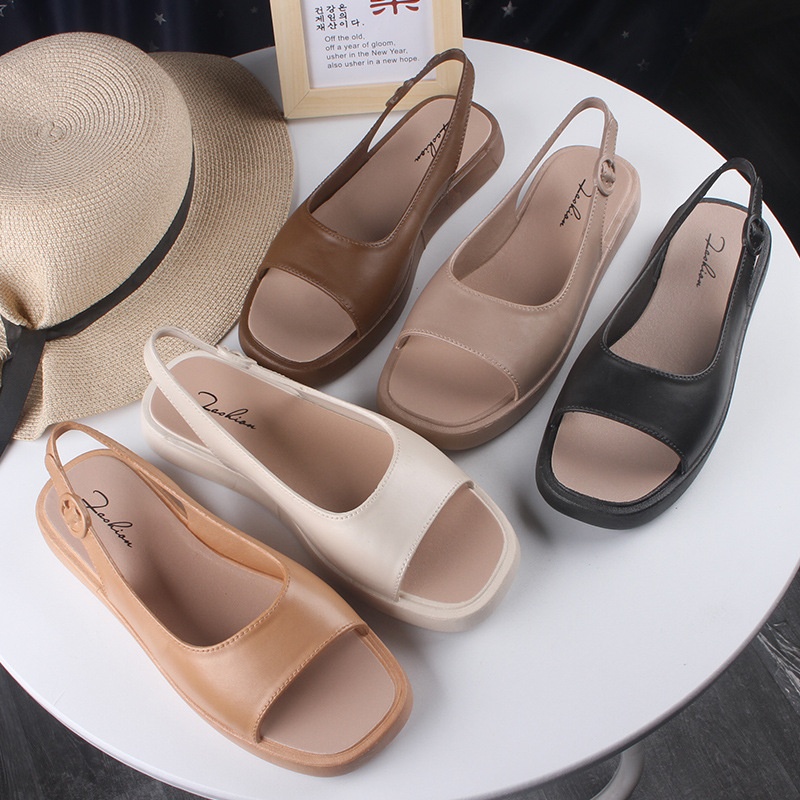 24HA304.06- SANDAL MŨI VUÔNG NỮ