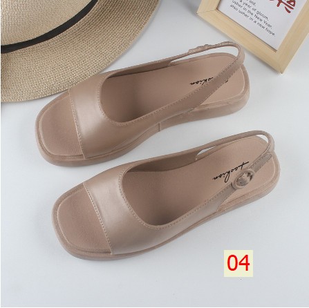 24HA304.06- SANDAL MŨI VUÔNG NỮ