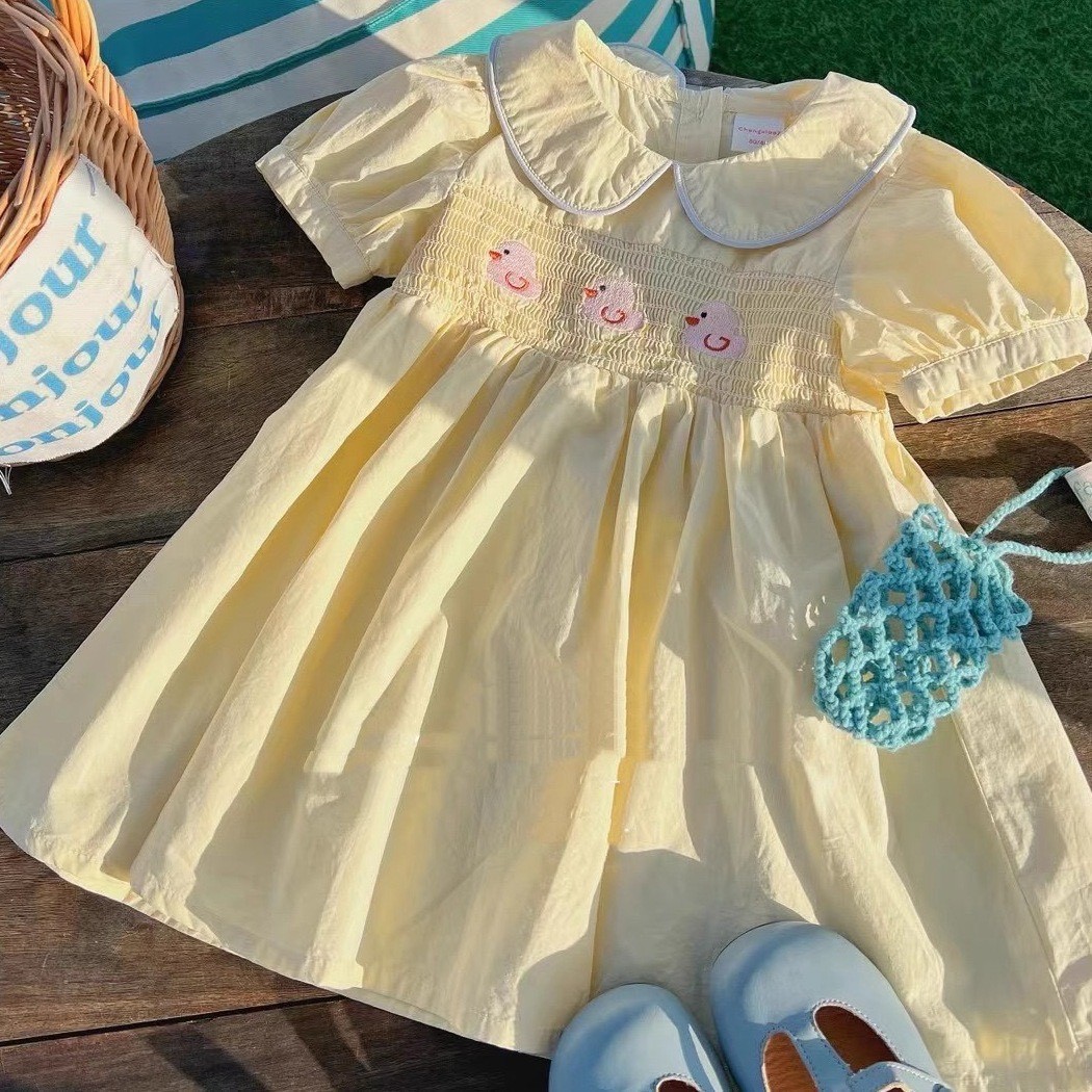 24HA304.11 - VÁY BABYDOLL THÊU CHÚ VỊT DỄ THƯƠNG