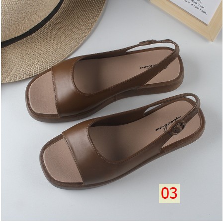 24HA304.06- SANDAL MŨI VUÔNG NỮ