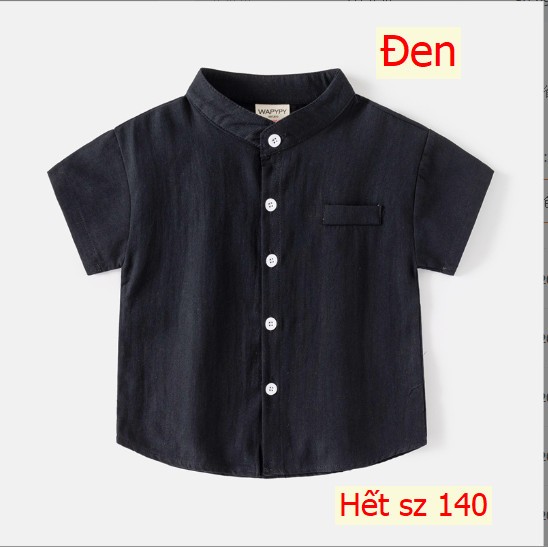 24HH15.04 - ÁO SƠ MI CỔ TRỤ WAPYPY BÉ TRAI