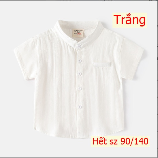 24HH15.04 - ÁO SƠ MI CỔ TRỤ WAPYPY BÉ TRAI