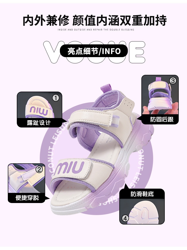 24HH25.07 - SANDAL MIU BÉ GÁI