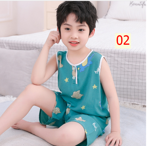 24HA35.07 - BỘ COTTON LANH LỤA BA LỖ CHO BÉ