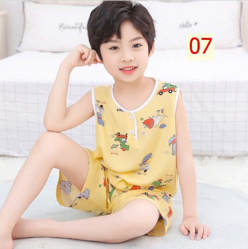 24HA35.07 - BỘ COTTON LANH LỤA BA LỖ CHO BÉ