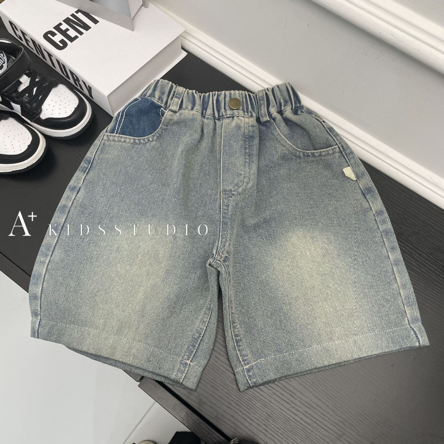24HH35.09 - QUẦN SHORT JEAN PHỐI TÚI MINUONUO KIDS