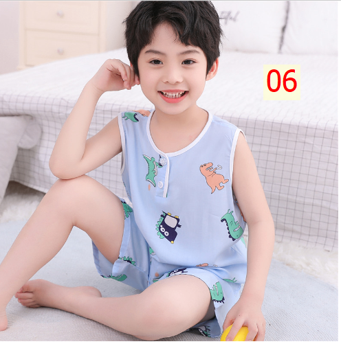 24HA35.07 - BỘ COTTON LANH LỤA BA LỖ CHO BÉ
