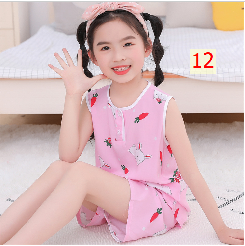 24HA35.07 - BỘ COTTON LANH LỤA BA LỖ CHO BÉ