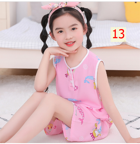 24HA35.07 - BỘ COTTON LANH LỤA BA LỖ CHO BÉ
