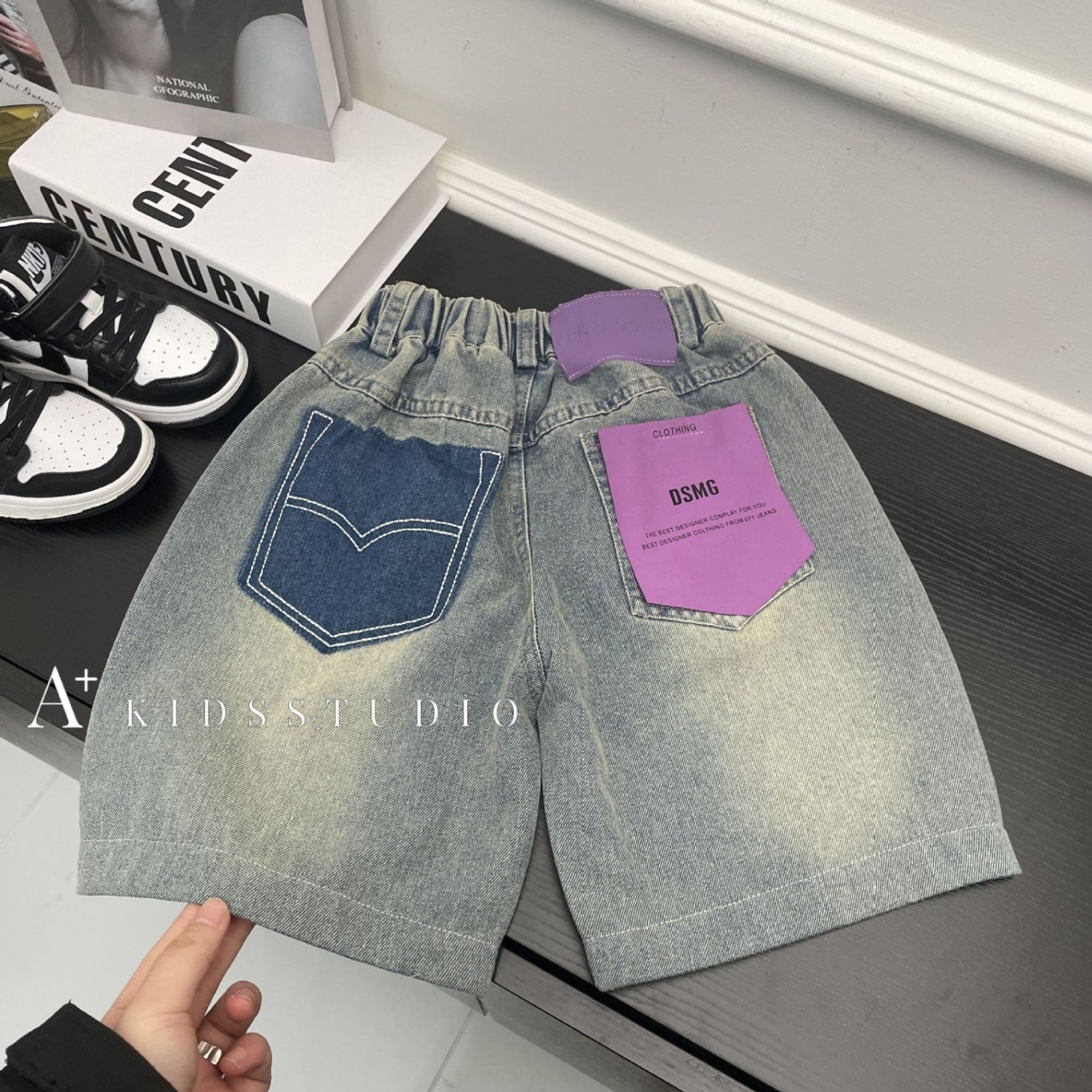 24HH35.09 - QUẦN SHORT JEAN PHỐI TÚI MINUONUO KIDS