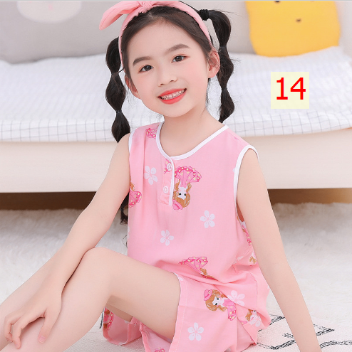 24HA35.07 - BỘ COTTON LANH LỤA BA LỖ CHO BÉ